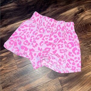 Pink Leopard Print Shorts